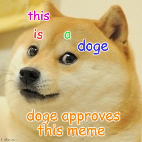 Doge Meme | this is a doge doge approves this meme | image tagged in memes,doge | made w/ Imgflip meme maker