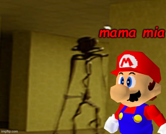 When You Backwards Long Jump Too Much | mama mia | image tagged in backrooms,the backrooms,mario | made w/ Imgflip meme maker