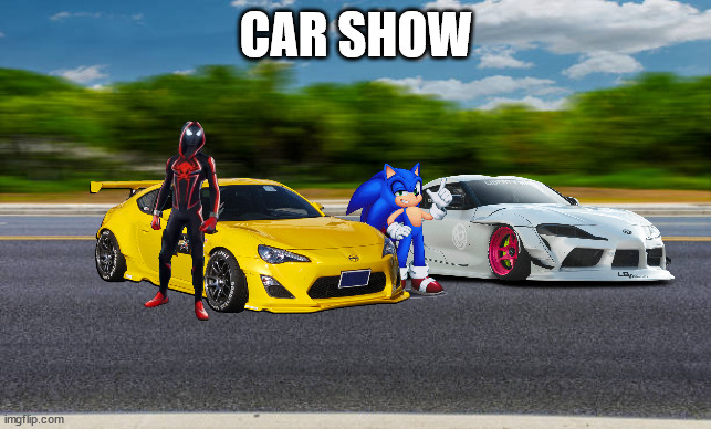 country highway | CAR SHOW | image tagged in country highway | made w/ Imgflip meme maker