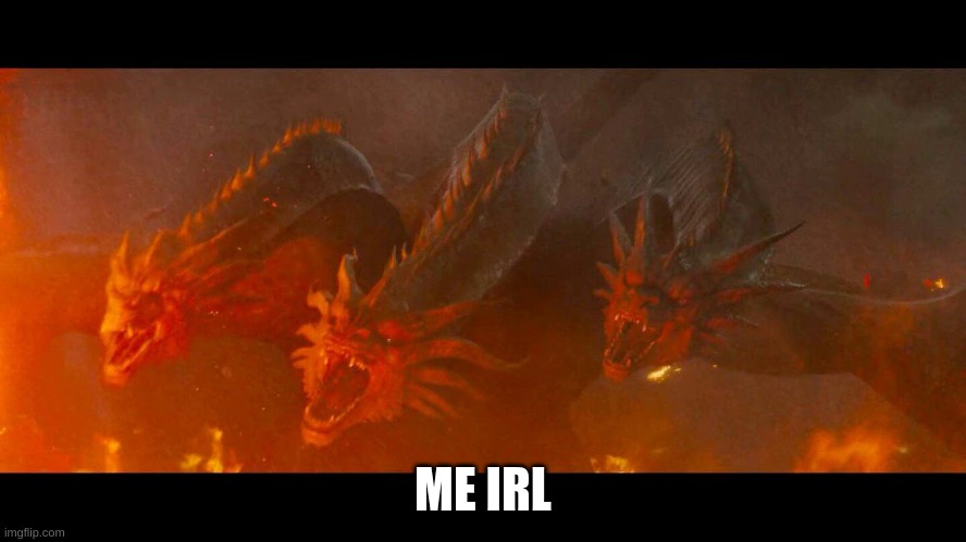 Legendary King Ghidorah | ME IRL | image tagged in legendary king ghidorah | made w/ Imgflip meme maker
