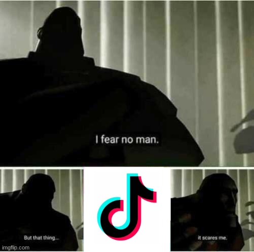 Clever title | image tagged in i fear no man,tiktok sucks,tik tok sucks,tiktok succ | made w/ Imgflip meme maker