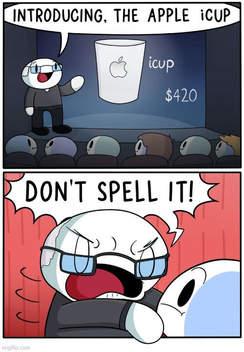 The apple icup | image tagged in apple,icup,theodd1sout,comics,comic,comics/cartoons | made w/ Imgflip meme maker