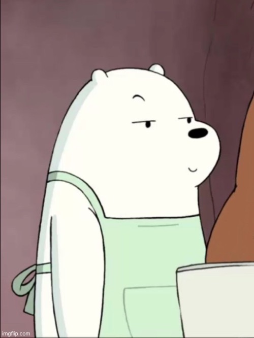 We Bare Bears Ice Bear Smug | image tagged in we bare bears ice bear smug | made w/ Imgflip meme maker