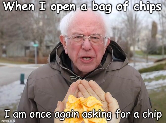 They're my chips | When I open a bag of chips; I am once again asking for a chip | image tagged in chips,funny,memes | made w/ Imgflip meme maker