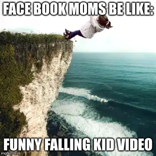 facebook moms | FACE BOOK MOMS BE LIKE:; FUNNY FALLING KID VIDEO | image tagged in funny memes | made w/ Imgflip meme maker