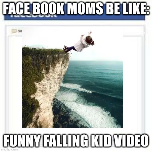 facebook moms | FACE BOOK MOMS BE LIKE:; FUNNY FALLING KID VIDEO | image tagged in boomer | made w/ Imgflip meme maker