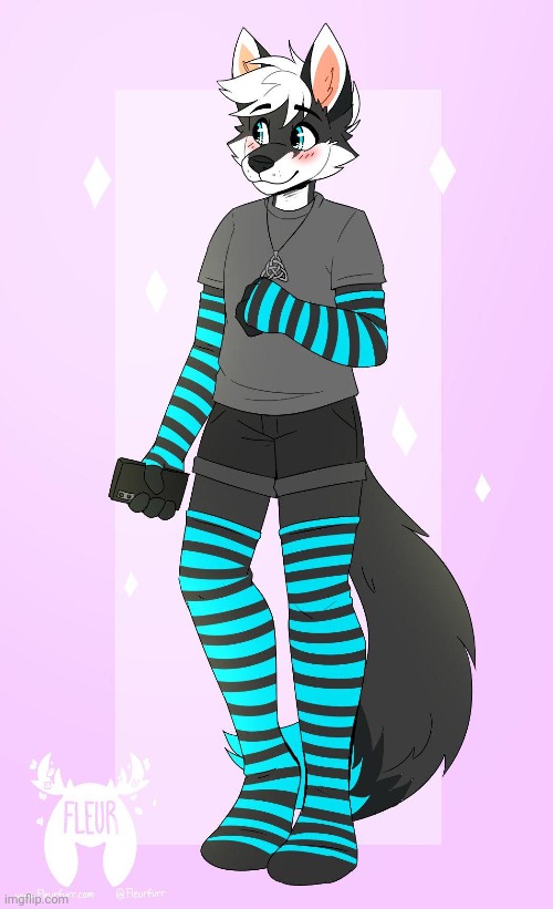 Art by Fleurfurr | image tagged in furry,femboy,cute | made w/ Imgflip meme maker