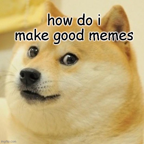 Doge | how do i make good memes | image tagged in memes,doge | made w/ Imgflip meme maker