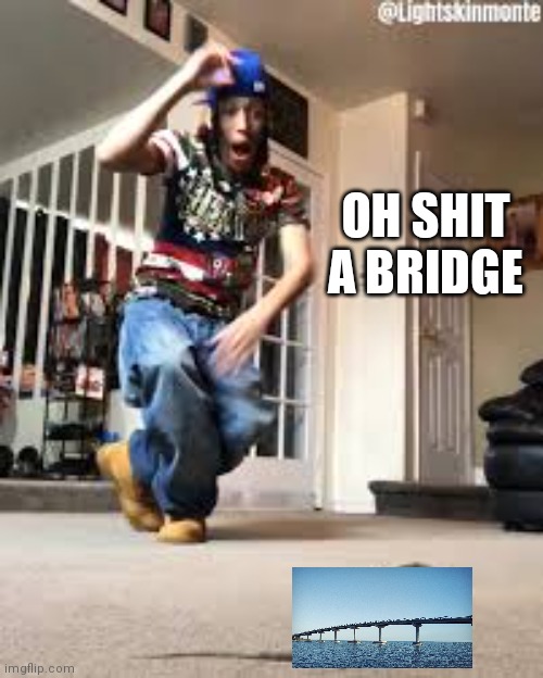 Oh shit a rat | OH SHIT A BRIDGE | image tagged in oh shit a rat | made w/ Imgflip meme maker