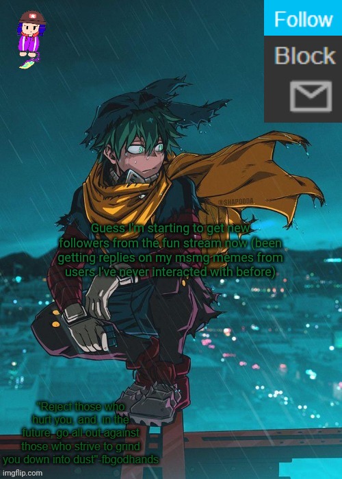 Read the comments | Guess I'm starting to get new followers from the fun stream now (been getting replies on my msmg memes from users I've never interacted with before) | image tagged in e | made w/ Imgflip meme maker