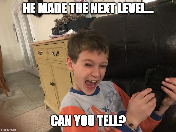 Gamer 123 | HE MADE THE NEXT LEVEL... CAN YOU TELL? | image tagged in video games,got it | made w/ Imgflip meme maker
