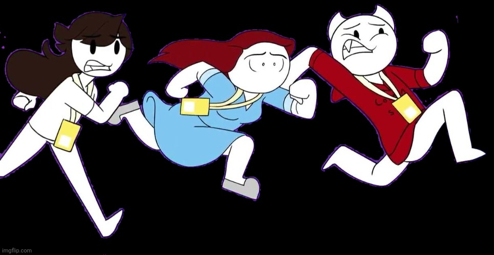 Three Animators Running | image tagged in three animators running | made w/ Imgflip meme maker