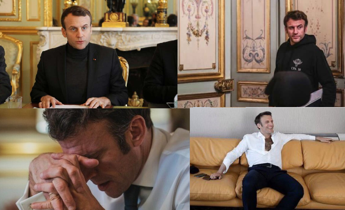 The 4 stages of Macron Blank Meme Template