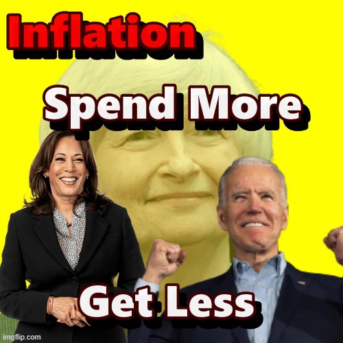 The Inflation Squad Is Working Over Time Folks | image tagged in memes,yellen,harris,biden,inflation | made w/ Imgflip meme maker