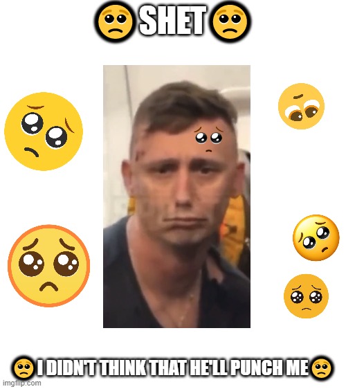 ⚠Shitpost Warning⚠ | 🥺SHET🥺; 🥺I DIDN'T THINK THAT HE'LL PUNCH ME🥺 | image tagged in blank white template,mike tyson | made w/ Imgflip meme maker