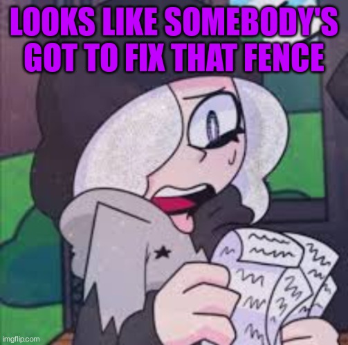 Ruby reading a list | LOOKS LIKE SOMEBODY'S GOT TO FIX THAT FENCE | image tagged in ruby reading a list | made w/ Imgflip meme maker
