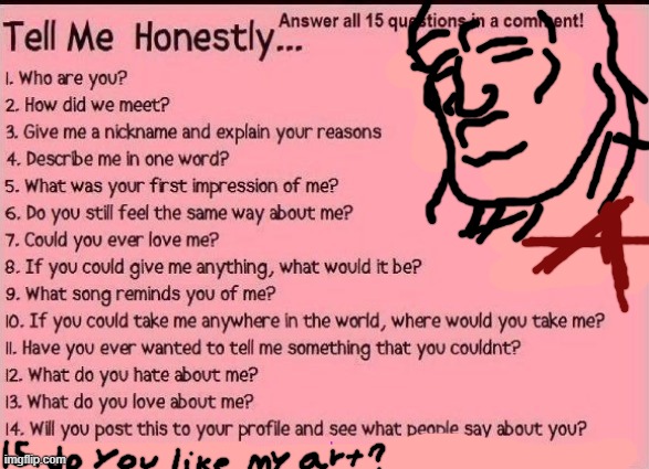 tell me honestly Blank Meme Template