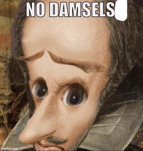 No damsels? | image tagged in no damsels | made w/ Imgflip meme maker