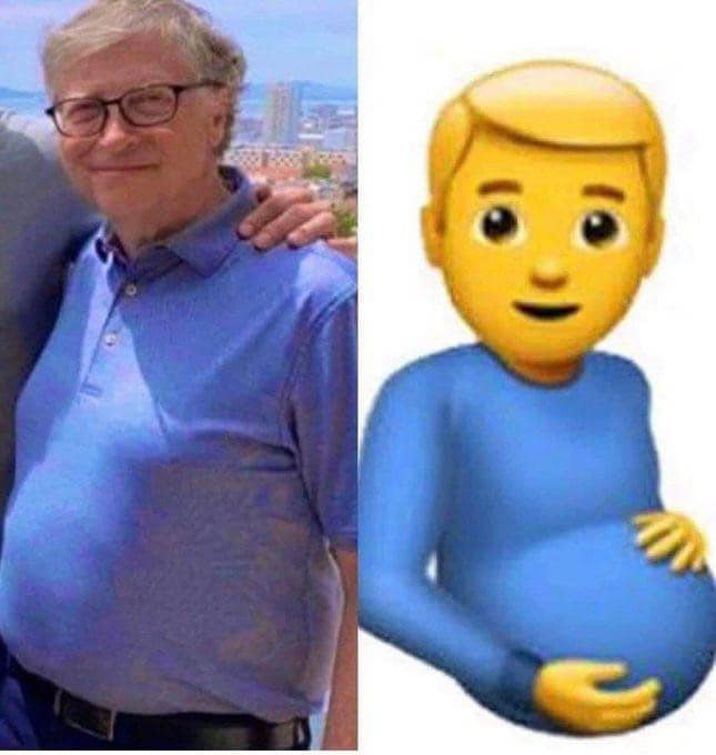 Bill Gates and Beer Gut Blank Meme Template