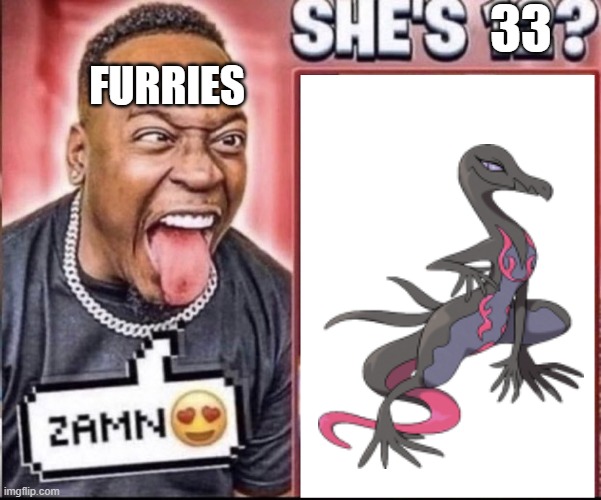 I mean... Tbh, she does look hot | 33; FURRIES | image tagged in zamn | made w/ Imgflip meme maker