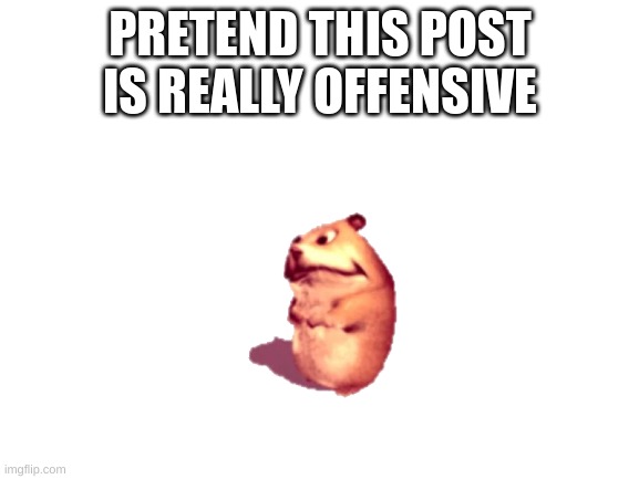 Blank White Template | PRETEND THIS POST IS REALLY OFFENSIVE | image tagged in blank white template | made w/ Imgflip meme maker