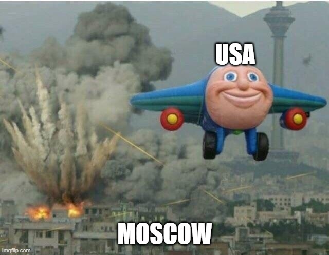 Jay jay the plane | USA; MOSCOW | image tagged in jay jay the plane | made w/ Imgflip meme maker