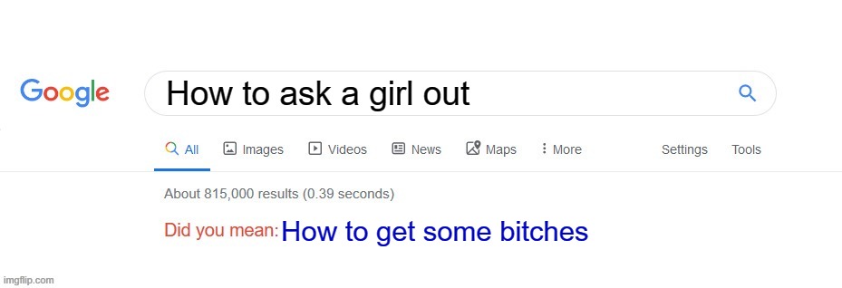 NO B****** | How to ask a girl out; How to get some bitches | image tagged in did you mean | made w/ Imgflip meme maker