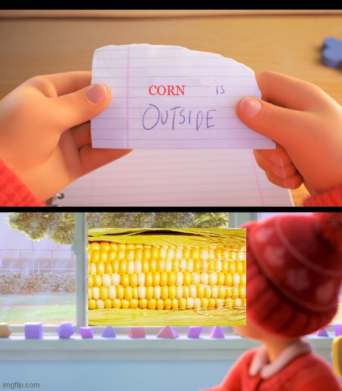 X is outside | CORN | image tagged in x is outside | made w/ Imgflip meme maker