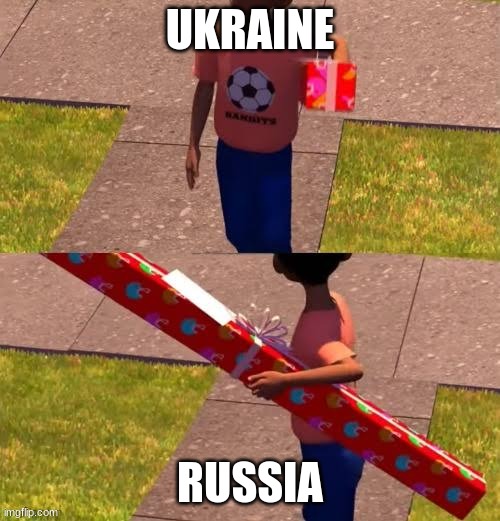 Toy Story Present | UKRAINE; RUSSIA | image tagged in toy story present | made w/ Imgflip meme maker