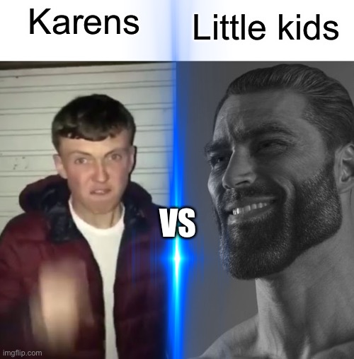 What is worse? | Little kids; Karens; VS | image tagged in average fan vs average enjoyer | made w/ Imgflip meme maker