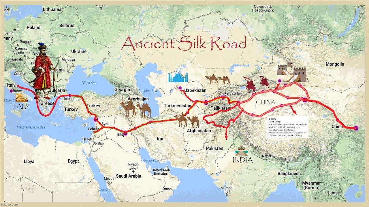 image tagged in map,silk road | made w/ Imgflip meme maker