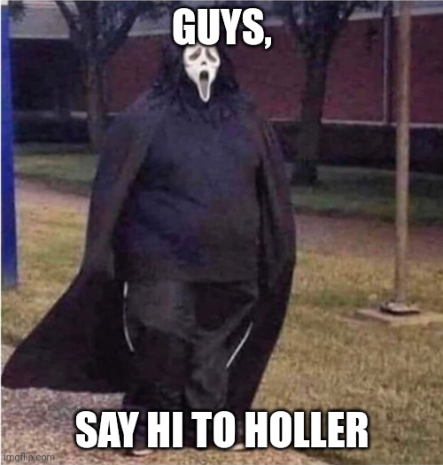 Fat Scream | GUYS, SAY HI TO HOLLER | image tagged in fat scream | made w/ Imgflip meme maker