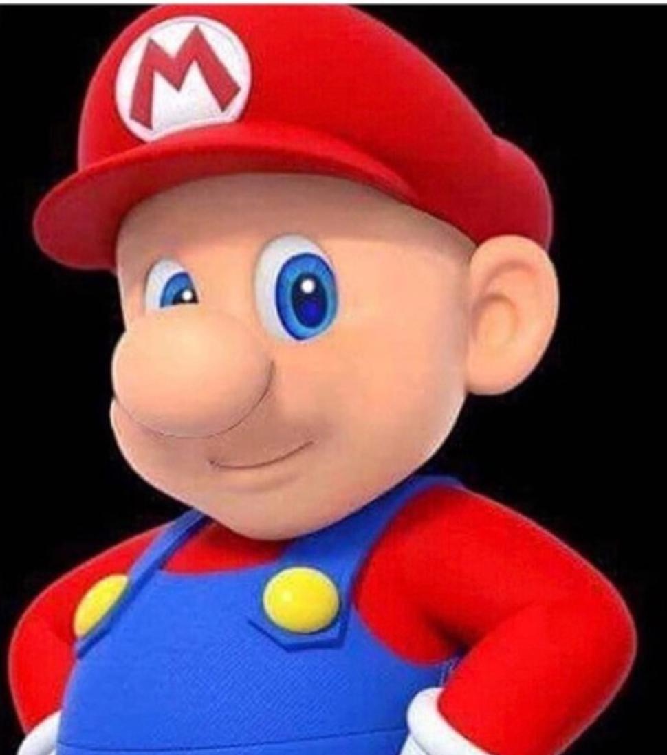 High Quality Cursed Mario Blank Meme Template