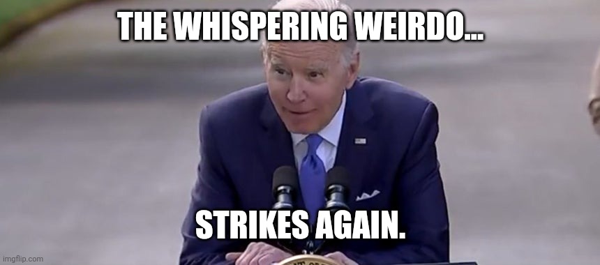 What a weirdo. | THE WHISPERING WEIRDO... STRIKES AGAIN. | image tagged in memes | made w/ Imgflip meme maker