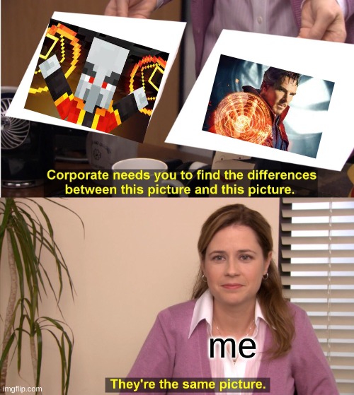 They're The Same Picture |  me | image tagged in memes,they're the same picture,minecraft,sytemzee | made w/ Imgflip meme maker