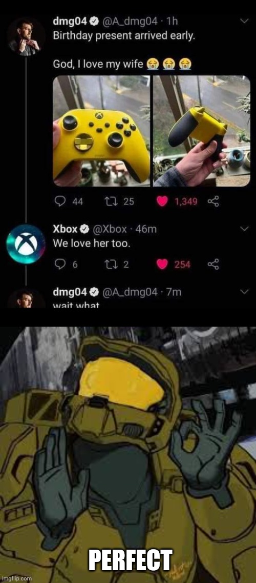 XBOX WINS TWITTER | PERFECT | image tagged in memes,xbox,master chief,video games | made w/ Imgflip meme maker