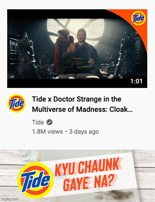 Tide Doctor Strange | image tagged in tide chaunk gaye | made w/ Imgflip meme maker
