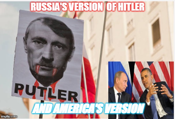 Putin family | RUSSIA'S VERSION  OF HITLER; AND AMERICA'S VERSION | image tagged in vlad the impaler | made w/ Imgflip meme maker