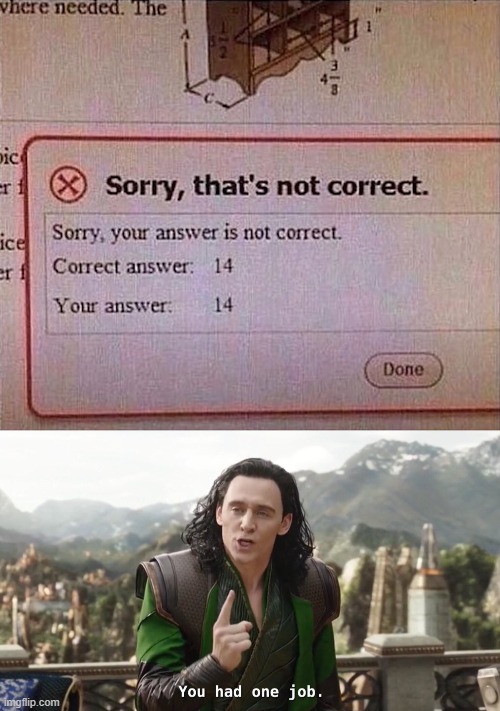 You had one job | image tagged in you had one job just the one | made w/ Imgflip meme maker