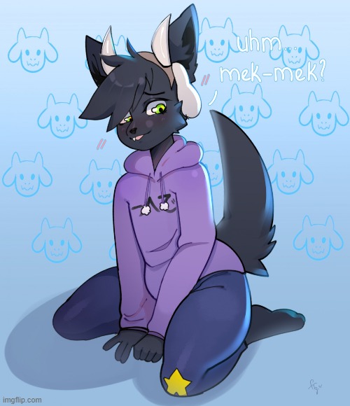 OwO (By Freakster) | image tagged in furry,femboy,cute | made w/ Imgflip meme maker