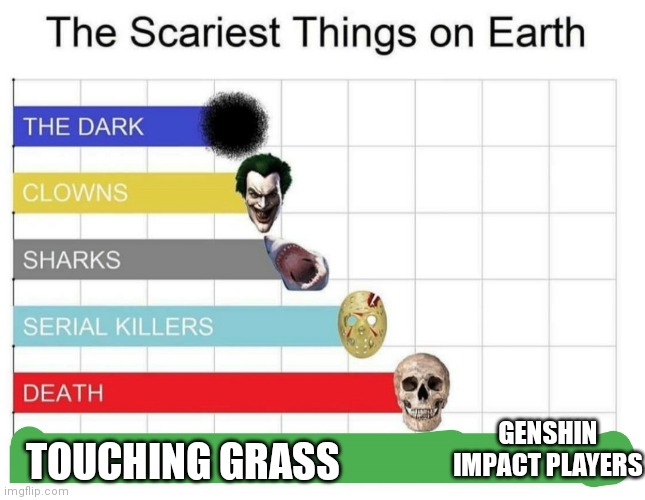 Touch grass meme but which grass are you touching? Genshin Impact