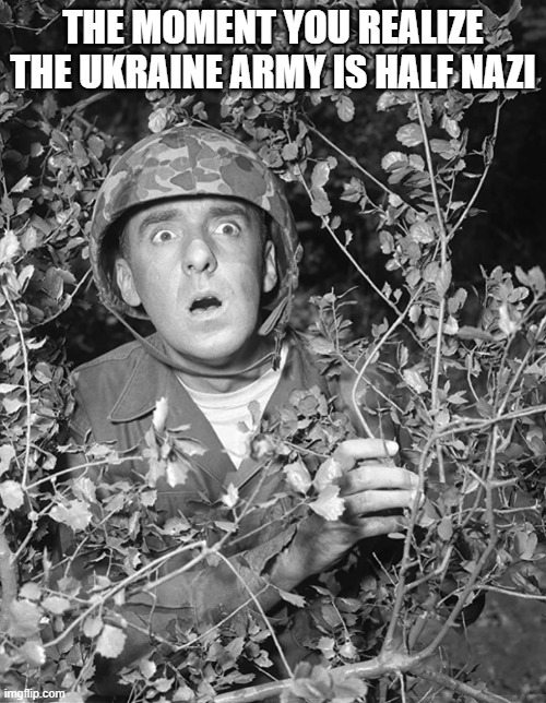 Obama refused to give Ukraine weapons because they army had a substantial NAZI presence | THE MOMENT YOU REALIZE THE UKRAINE ARMY IS HALF NAZI | made w/ Imgflip meme maker
