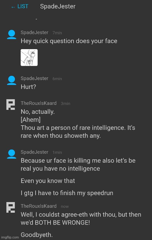 The ending of this... argumenteth thingeth. | made w/ Imgflip meme maker