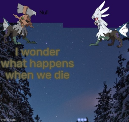 I wonder what happens when we die; ... | image tagged in null templateo | made w/ Imgflip meme maker
