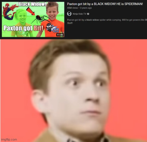 What the--? | image tagged in youtube,spiderman,tomholland,why | made w/ Imgflip meme maker