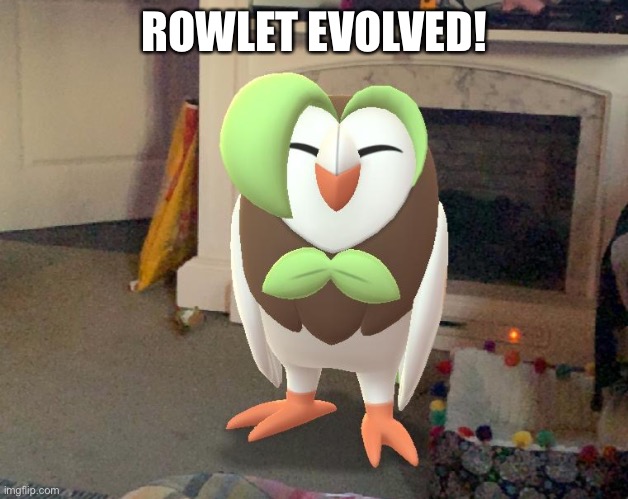 Dartrix | ROWLET EVOLVED! | image tagged in dartrix | made w/ Imgflip meme maker
