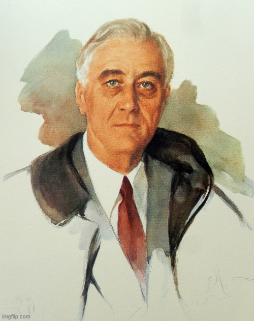 FDR's last portrait, he died before it was finished | made w/ Imgflip meme maker