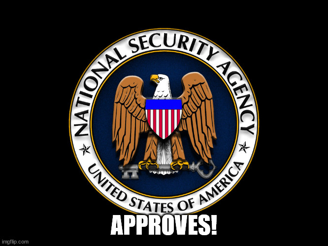 nsa | APPROVES! | image tagged in nsa | made w/ Imgflip meme maker