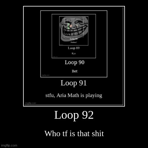 loop 92 | image tagged in funny,demotivationals,loop,chain,oh wow are you actually reading these tags,stop reading the tags | made w/ Imgflip demotivational maker