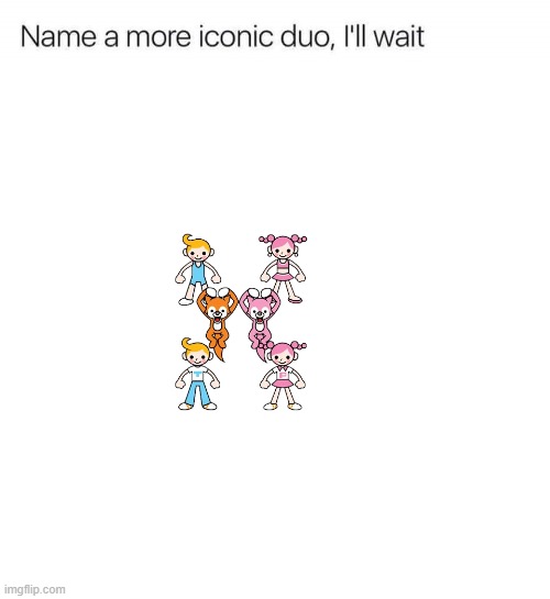 name a more iconic (Rhythm Heaven) duo | image tagged in name a more iconic duo i'll wait,rhythm heaven | made w/ Imgflip meme maker